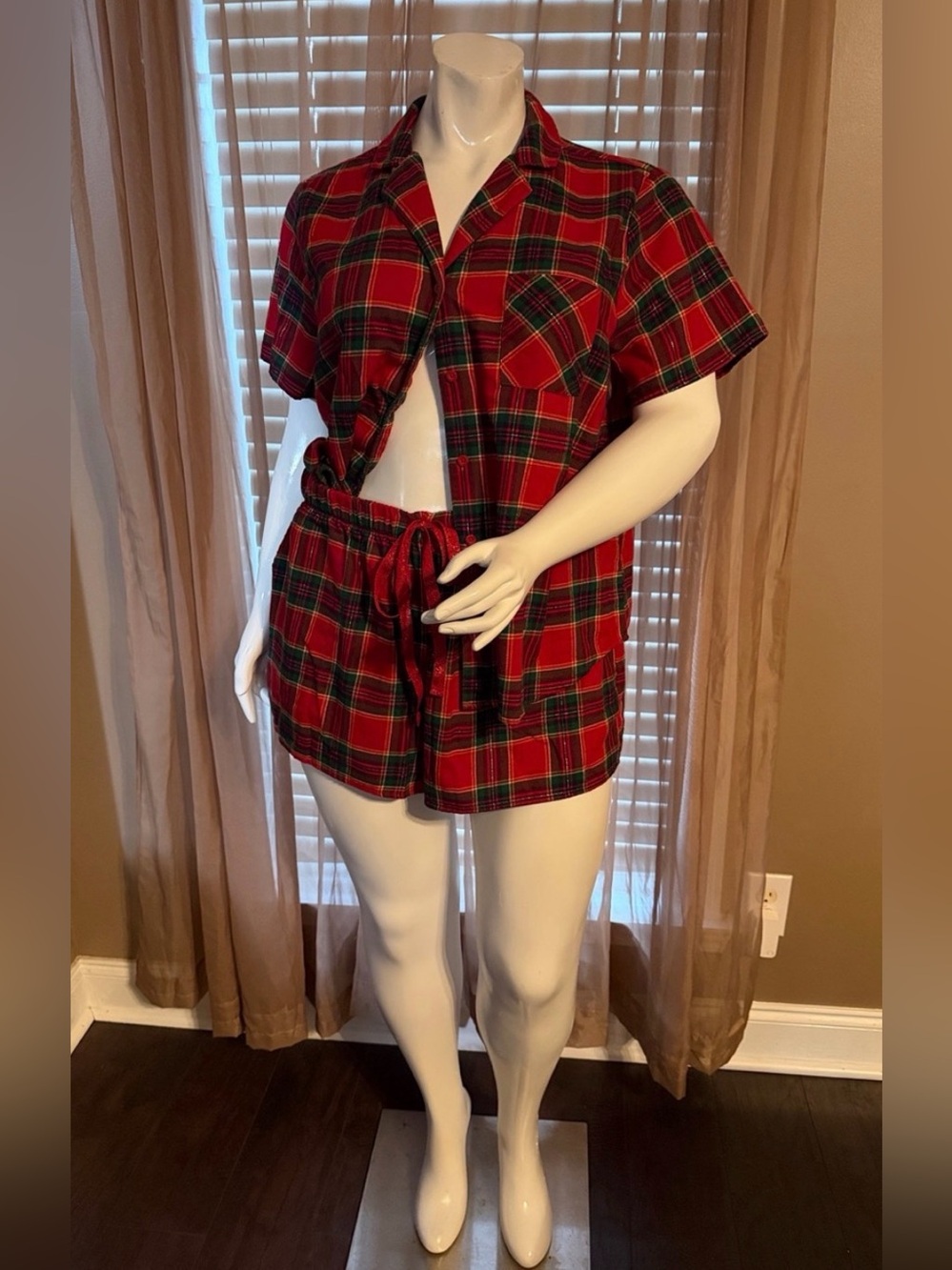 Lane Bryant Cacique Plaid Sleep pajama set size 18/20